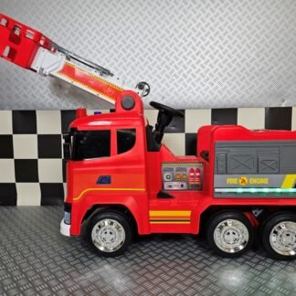 CAMIÓN DE BOMBEROS ELÉCTRICO SCANIA 12 VOLTIOS, RC - INDA333-c4k250RED
